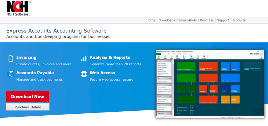Screenshot of NCH Accounting Software