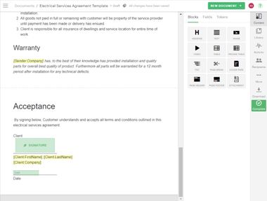 PandaDoc, an electronic signature creator