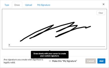 a simple e-signature solution