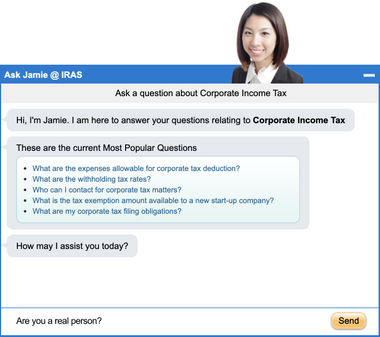 You can ask IRAS your questions