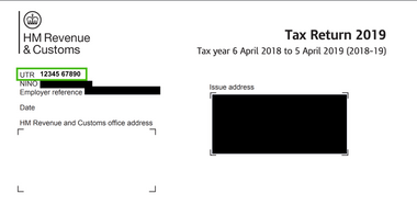 individual utr for tax return