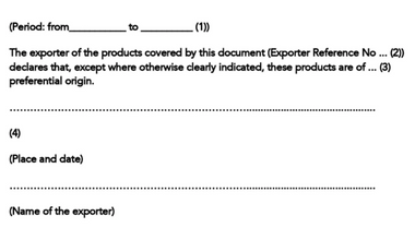 simple statement on commercial invoice brexit