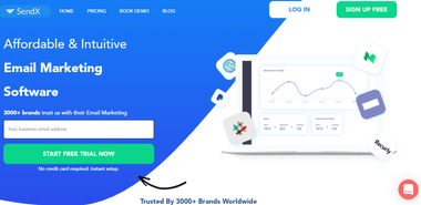 SendX-home-page