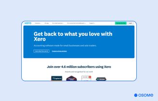 Xero homepage