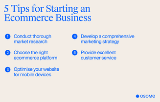 5 tips to start an ecommerce business