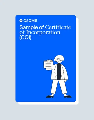 Sample of Certificate of Incorporation (COI)