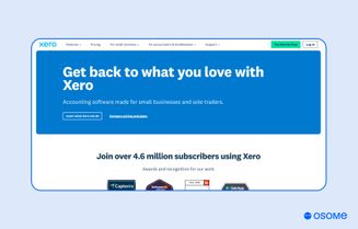 Xero homepage