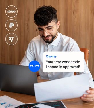 <i>Business Setup in Dubai and UAE Free Zones,</i> 100% digital with Osome