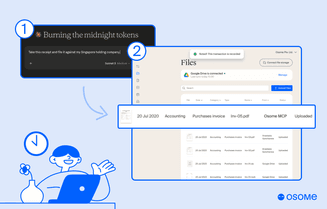 Demonstration of Osome MCP uploading document to Osome platform via Claude
