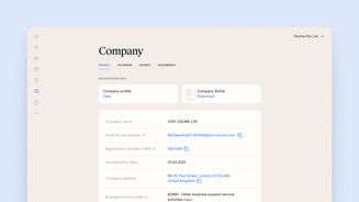 Osome Company screen from where you can easily copy your dedicated email it to forward documents