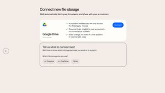 Osome app screen where you can sync your Google Drive to auto-share documents
