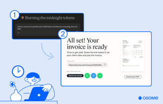 Demonstration of Osome MCP creating an invoice in Osome platform via Claude