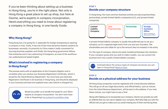 A Guide to Setting Up a Company in Hong Kong - Osome Guides